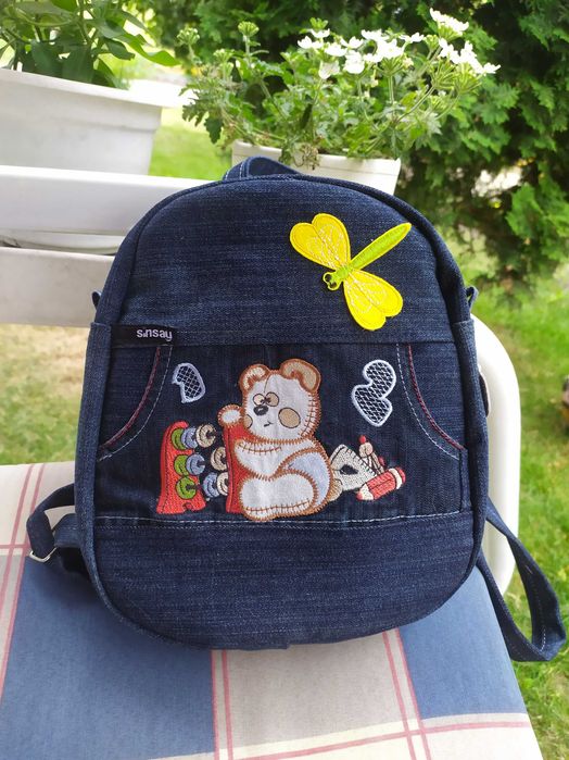 Jeansowa plecak / prezent dla dziecka