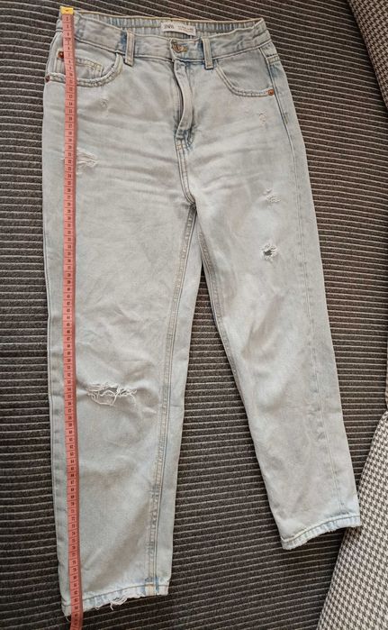 Zara spodnie jeans boyfriend mom fit 152cm