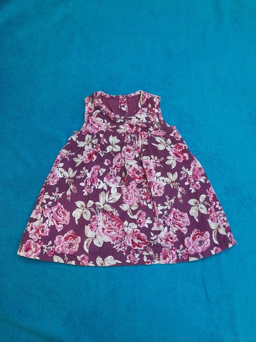 Sztruksowa sukienka w kwiaty George 74-80