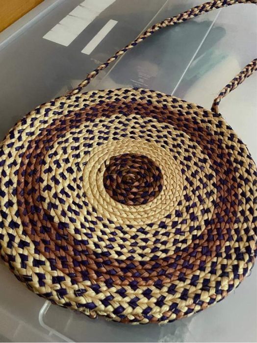 Mala tiracolo artesanal toda em corda