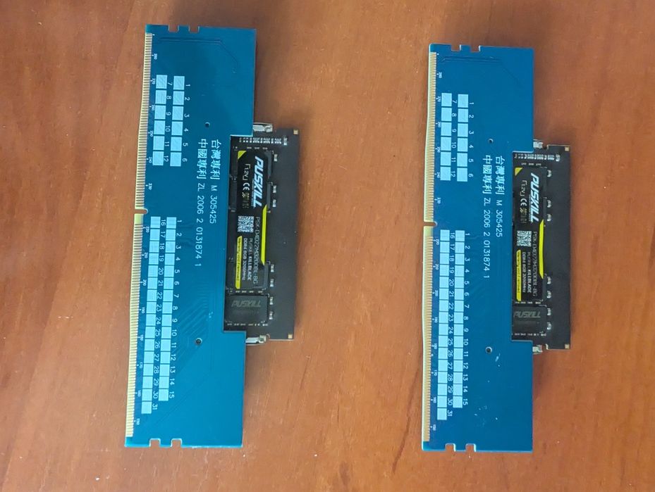 Перехідники адаптери RAM з SO-DIMM на DIMM (DDR4)