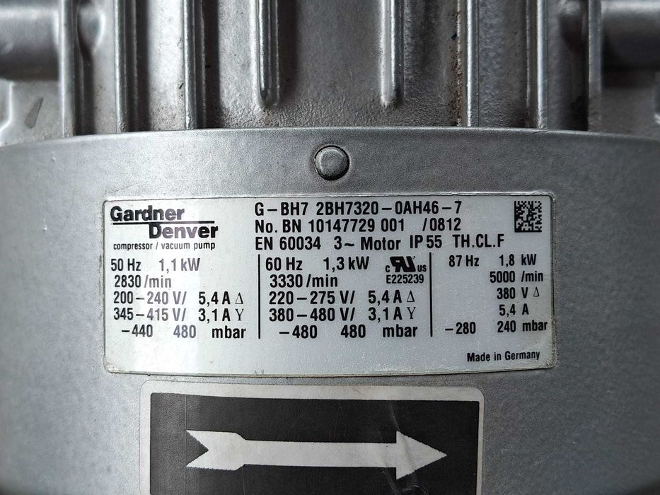 Dmuchawa bocznokanałowa Gardner Denver G-BH7 1,5kW