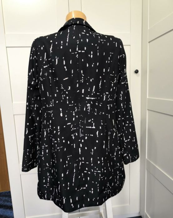 Płaszcz trencz wzorek wiosenny letni elegancki wizytowy codzienny vint