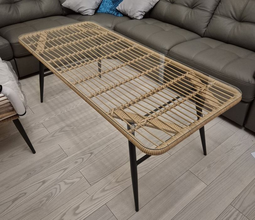 Stół ogrodowy 160x70 cm z technorattanu - idealny na taras, balkon lub do ogrodu