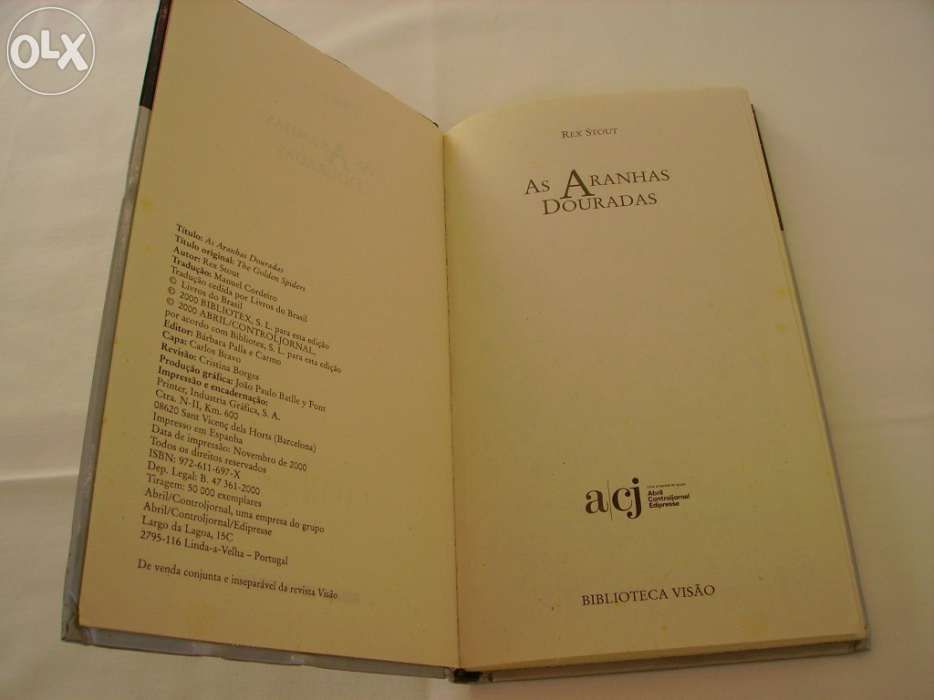 As Aranhas Douradas - Rex Stout