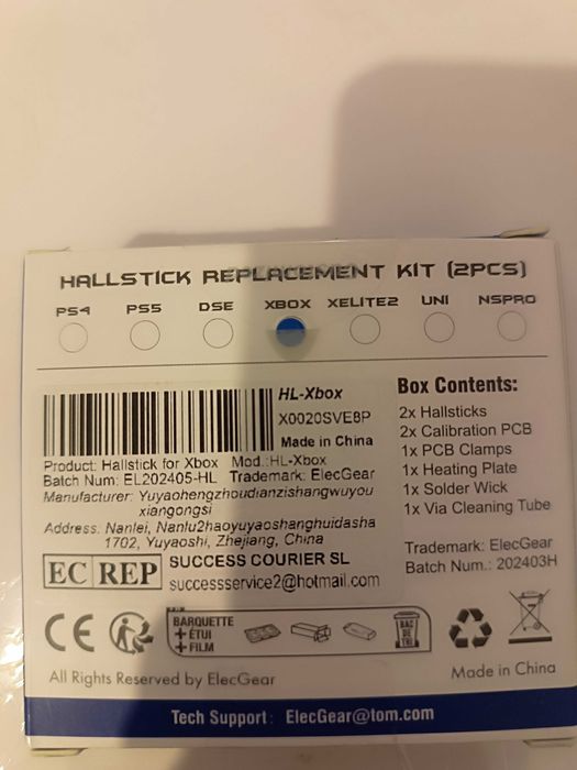kit de substituição ElecGear Hallstick para comandos (Xbox)