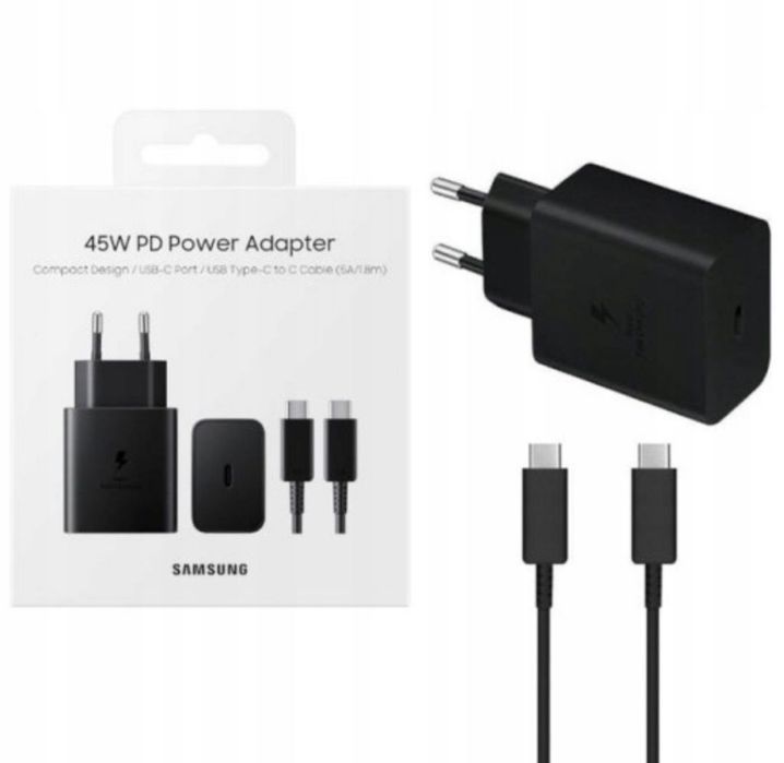 Ładowarka sieciowa Samsung Super Fast Charge 45W USB-C czarna + kabel