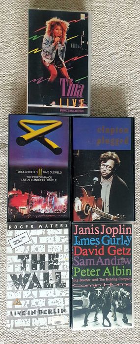 Koncerty kaseta VHS, Rogers Waters , Tina Turner i inne.