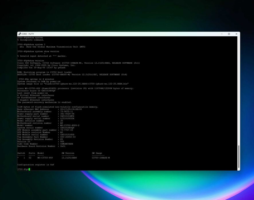 Комутатор Cisco C3750-48PS-S 48 портів POE світч
