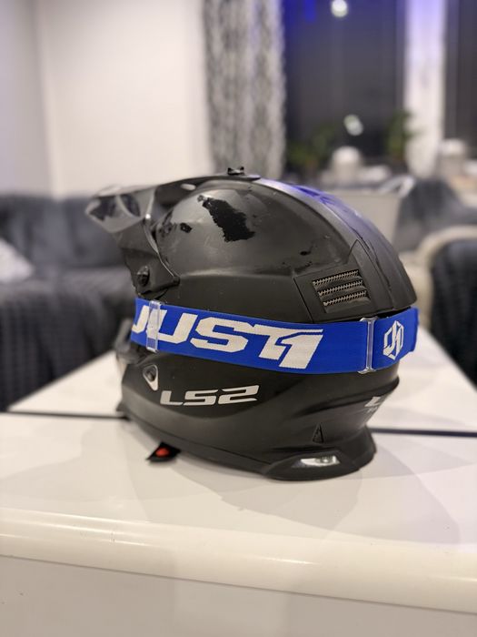 Kask crossowy  + gogle