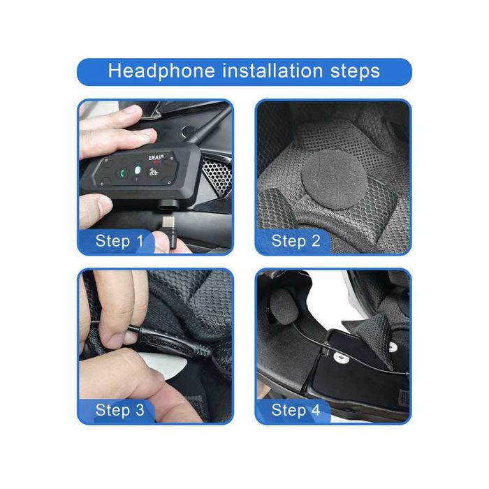 Intercomunicador Bluetooth EJEAS V6 Pro+ – Capacete Moto – IP67