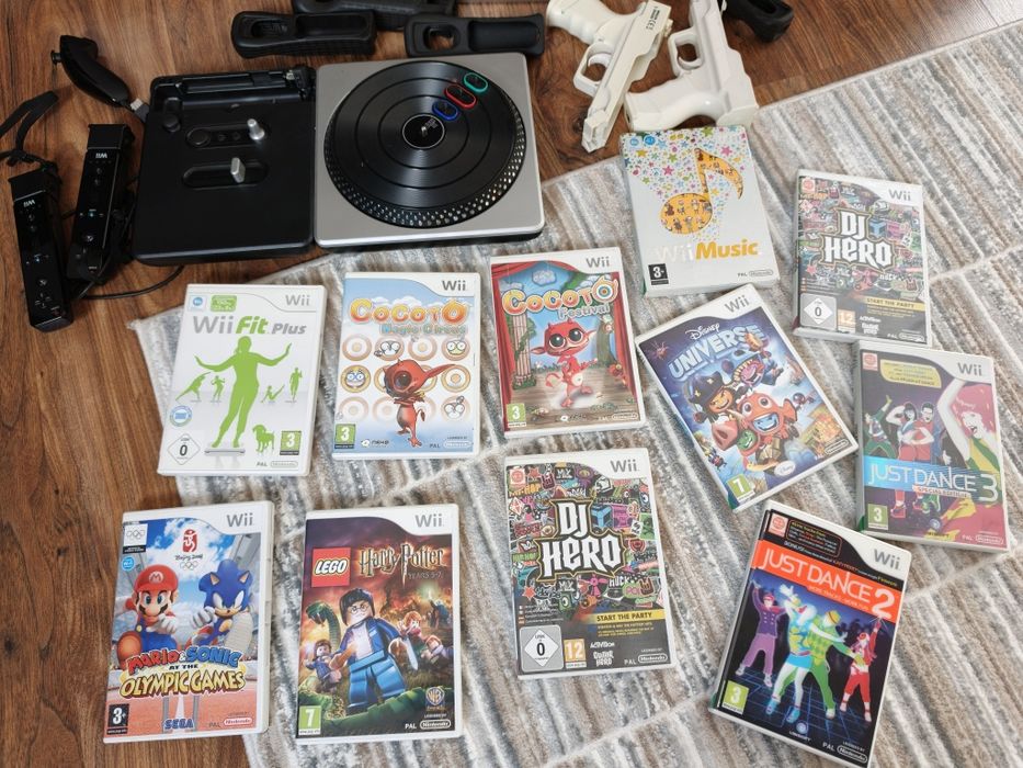 Duży zestaw Nintento Wii i dodatki gry