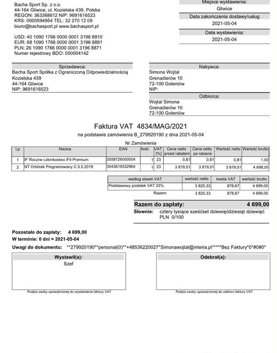 Orbitrek magnetyczny  nordic track