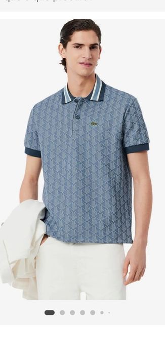 Lacoste  - polo em jacquard original