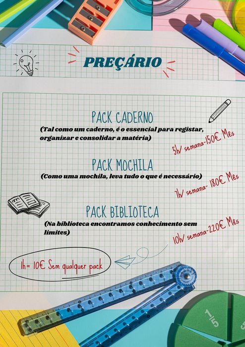 Explicações 1.º, 2.º e 3.º ciclos