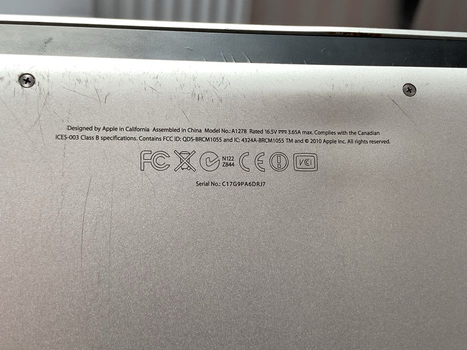 Apple macbook pro 2011 a1278 ventura gry