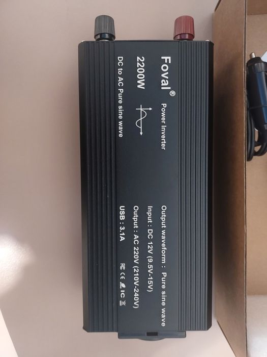 Інвертор Foval 2200w з чистою синусоїдою. В НАЯВНОСТІ