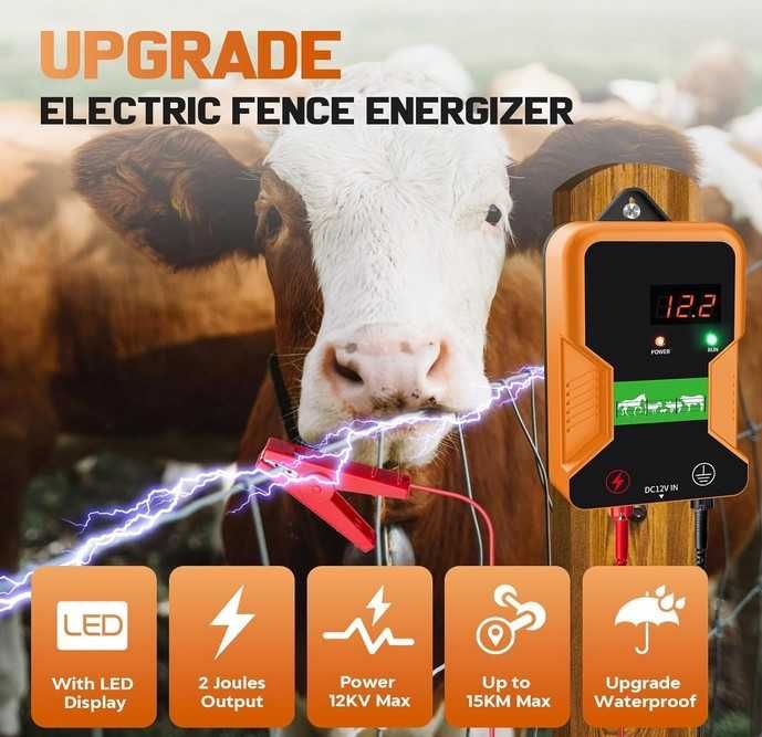 Cerca Elétrica 12Kv 15km 12VDC ou 220VAC