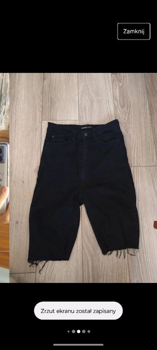 Bermudy kolarki wysoki stan Cropp czarne