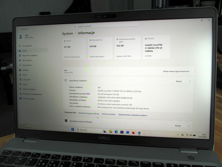 Dell Latitude 5510 15" i7 16GB 512GB SSD laptop notebook (12)