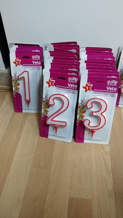 Velas grandes, lote de 49 unidades