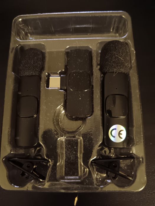 Par de microfones wireless lavalier