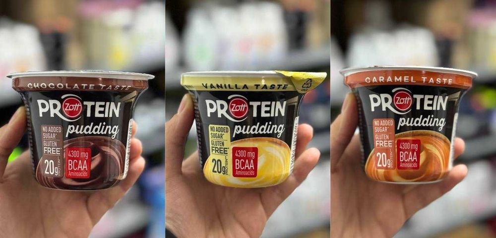 Пудинг Zott Protein протеїновий 3 види,200 г шоколад,ваніль і карамель