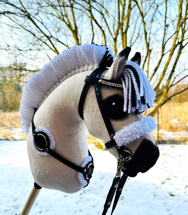 Konik Hobby Horse Fiord A4 ręcznie szyty z minky,zestaw z ogłowiem #50
