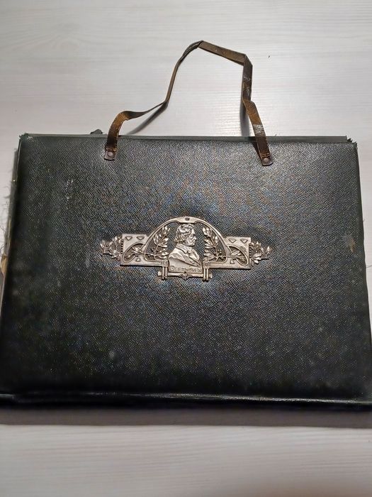 Teczka na nuty przedwojenna wizerunek Beethovena  Unikat