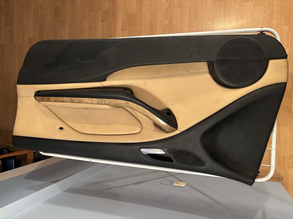 Boczki drzwi BMW E46 Coupe lightgelb hifi individual drewno