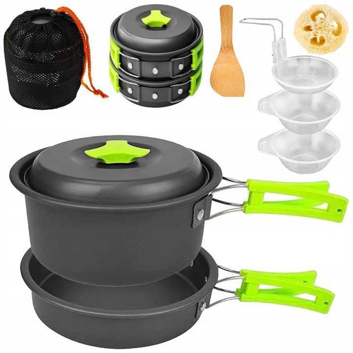 Menażka turystyczna harcerska wojskowa zestaw naczyń Powystawowe