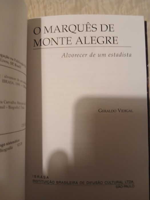 Livro O Marquês de Montalegre
