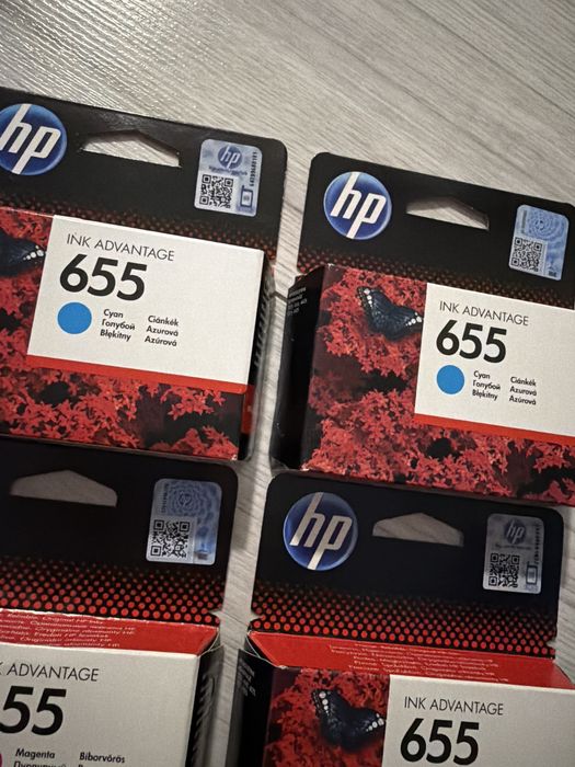 Zestaw tuszy do drukarki HP, ink advantage, 655 magenta, 655 cyan