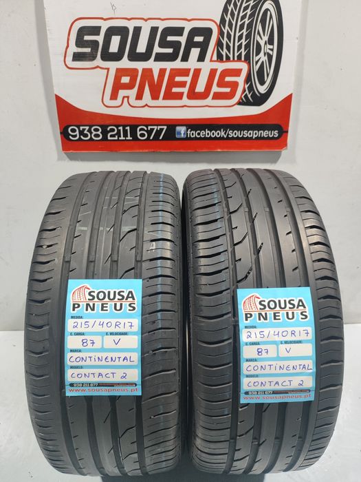 2 pneus semi novos 215-40R17 Continental - Oferta dos Portes