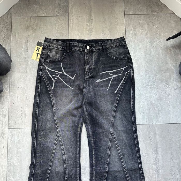 Flared opium jeans racer jaded London фларед кльош опиум клеш джинси