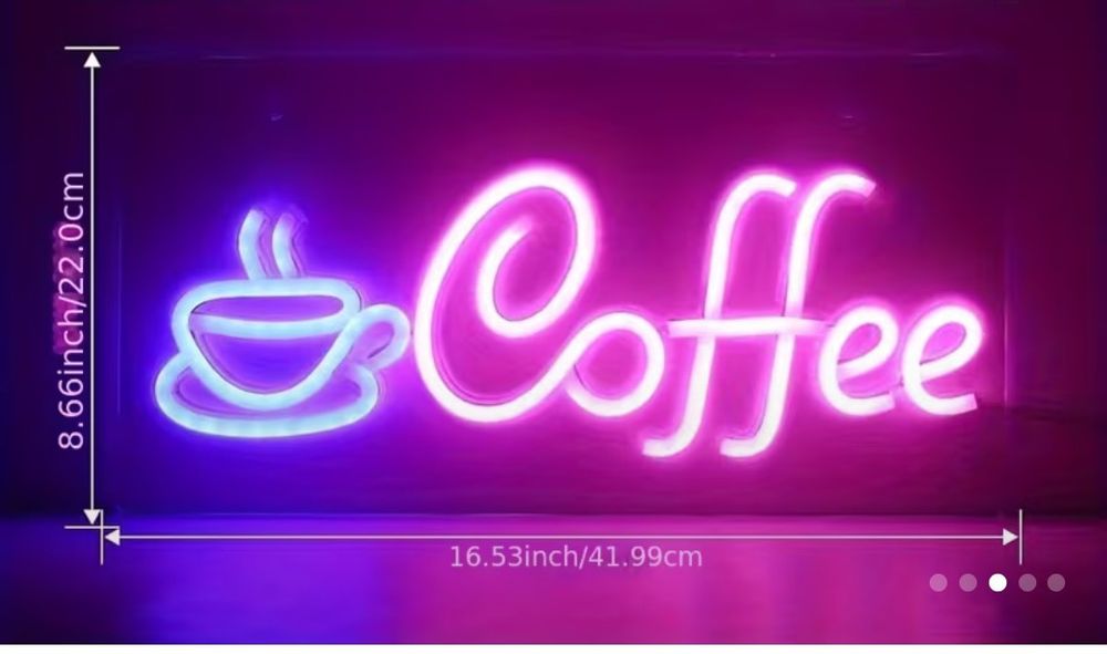 Neon LED 2szt napis Caffe