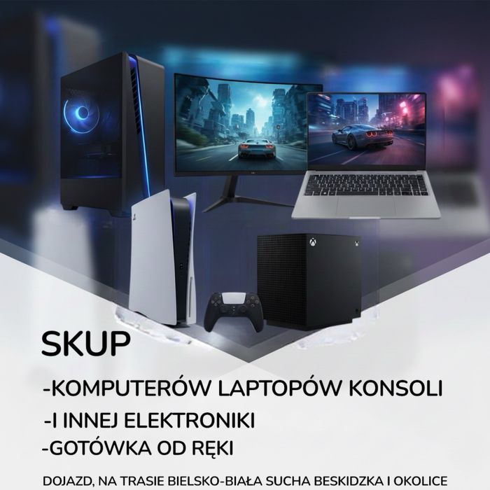 Skup, elektroniki laptopów komputerów konsoli gotówka od ręki!