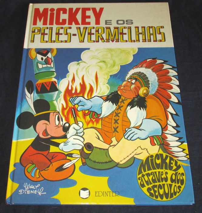 Livro BD Mickey e os Peles-Vermelhas Mickey Através dos Séculos
