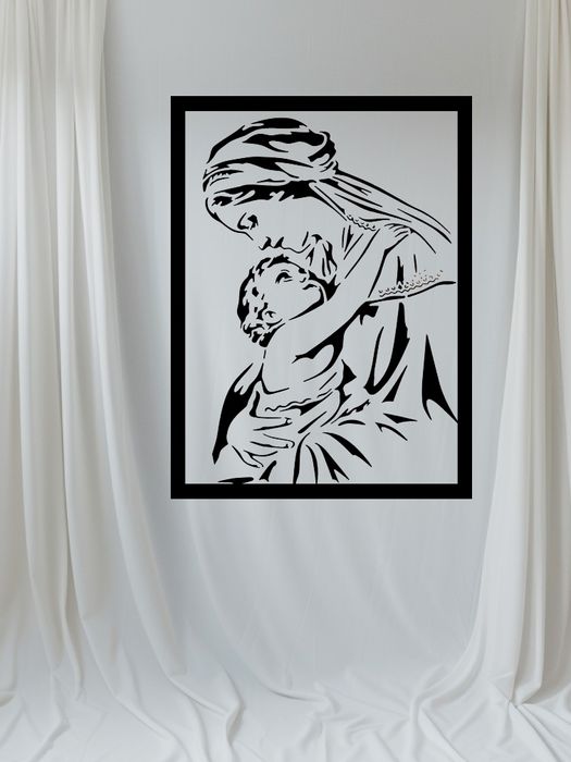 Szablon Malarski / Dekoracyjny - Matka z Dzieciątkiem