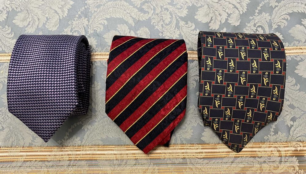 3 Gravatas 100% seda marcas Neck Dress, Carlo Colombo e Stefano Balli