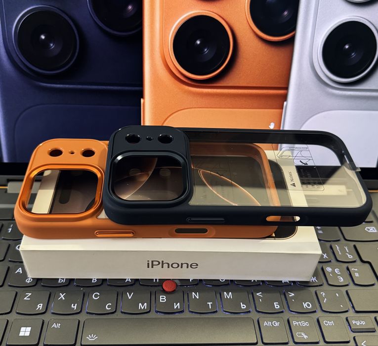 Чехол iPhone 17 Pro Max Orange, 17 Pro Blue,17 Air Black, top качество