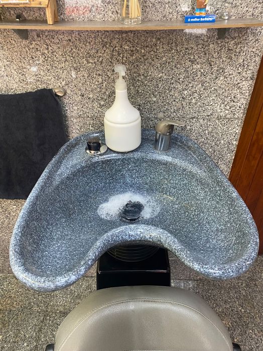 Rampa/cadeira de lavagem de barbeiro