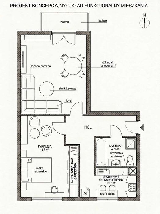 2 pok. S-c Centrum Pileckiego 46m2 blisko Śl. Uniwersytetu Medycznego