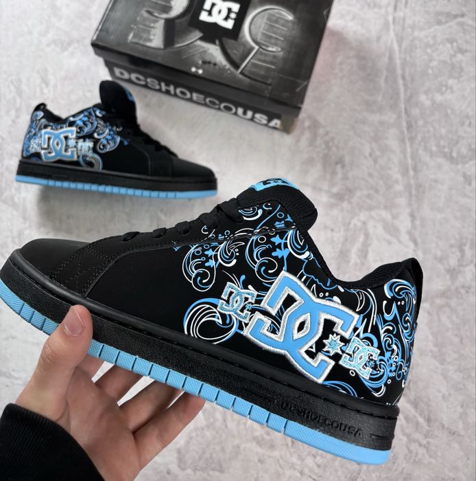 buty unisex DC court graffik pixie "blue" rozmiar 40  DARMOWA WYSYLKA