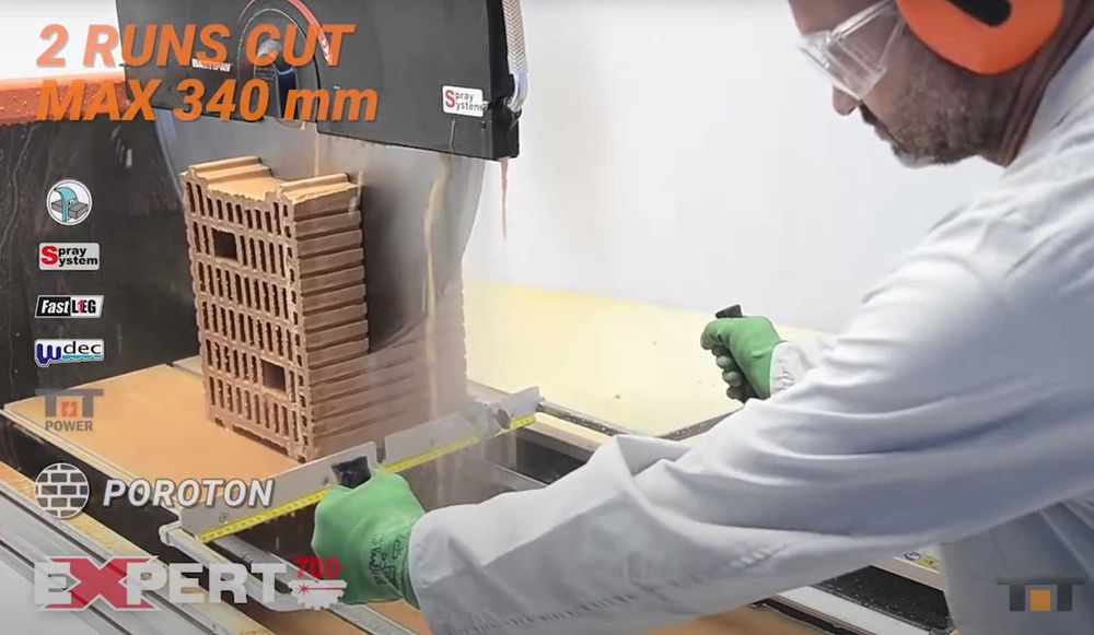 Piła budowlana do pustaków silki stołowa 400V przecinarka stolikowa