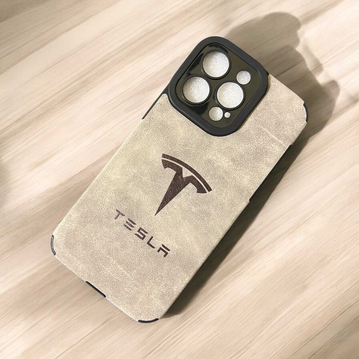 Силіконовий Чохол Tesla для iPhone,Чехол Тесла, Еко-замш Сірий (Grey)