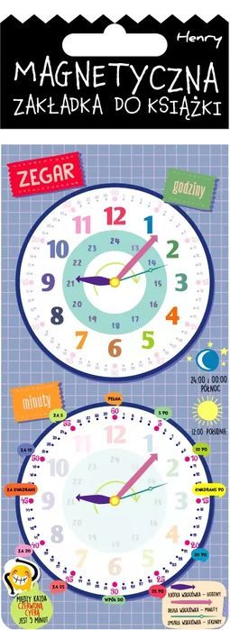 Zakładka magnetyczna zegar. Henry