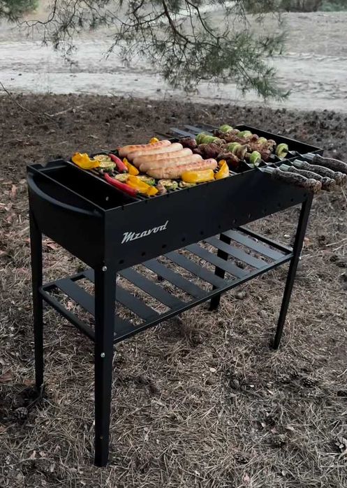 ‼️АКЦІЯ‼️ Мангал розбірний зі знімними ніжками на 6/9/12 шампурів