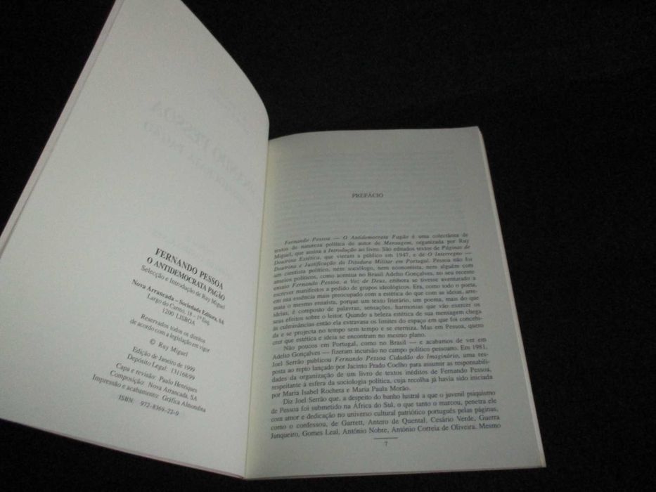 Livro Fernando Pessoa O Antidemocrata Pagão Ruy Miguel