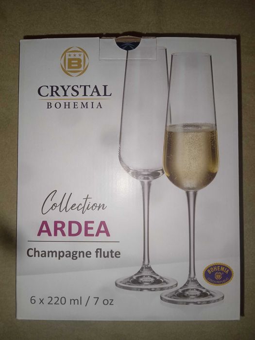 Нові велкі кршталеві бокали CRYSTAL BOHEMIA. Чехія.